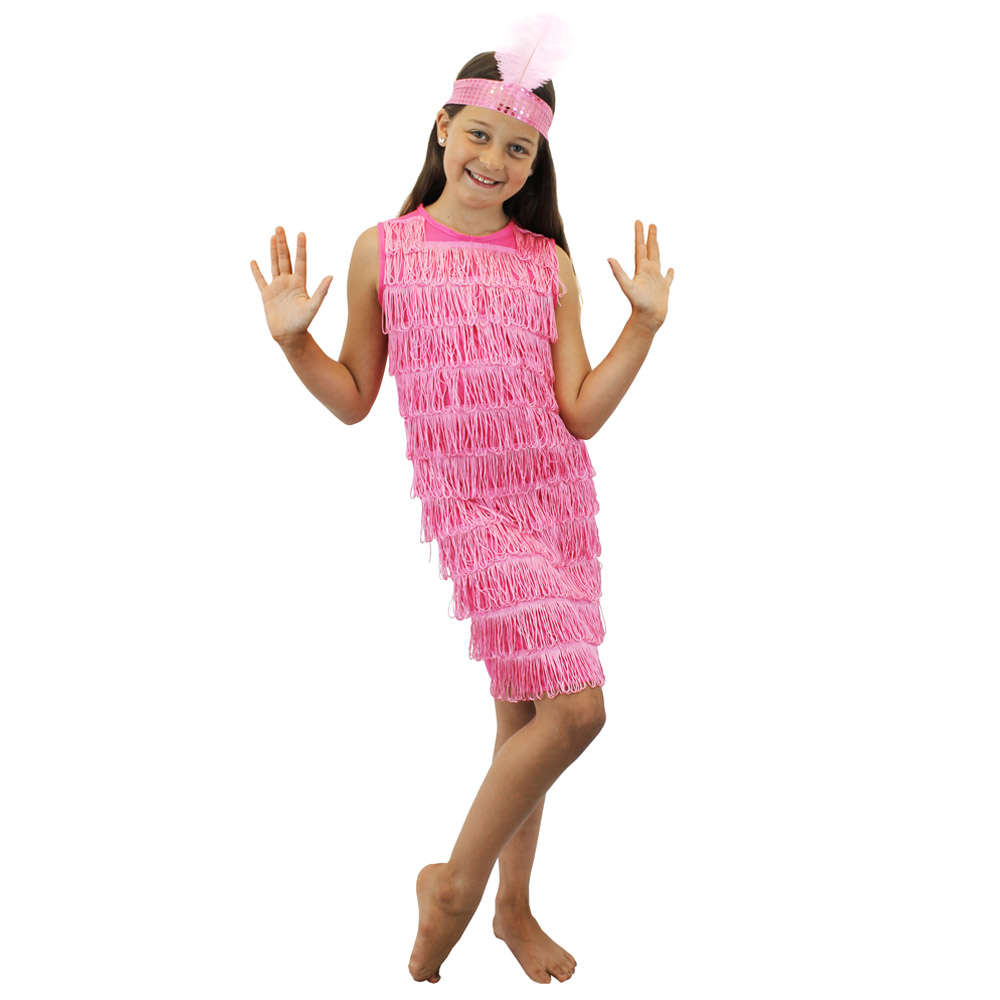 Girls Pink Flapper Dress