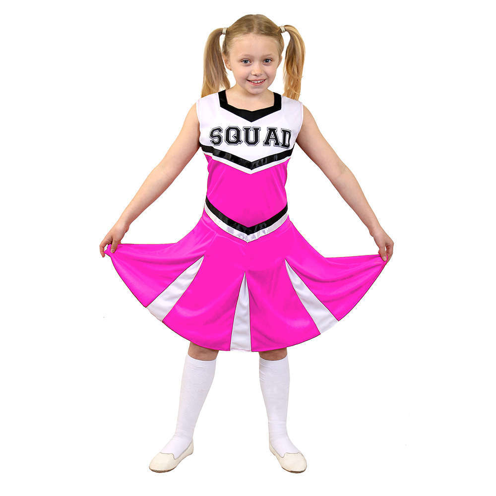 Girls Pink Cheerleader Costume