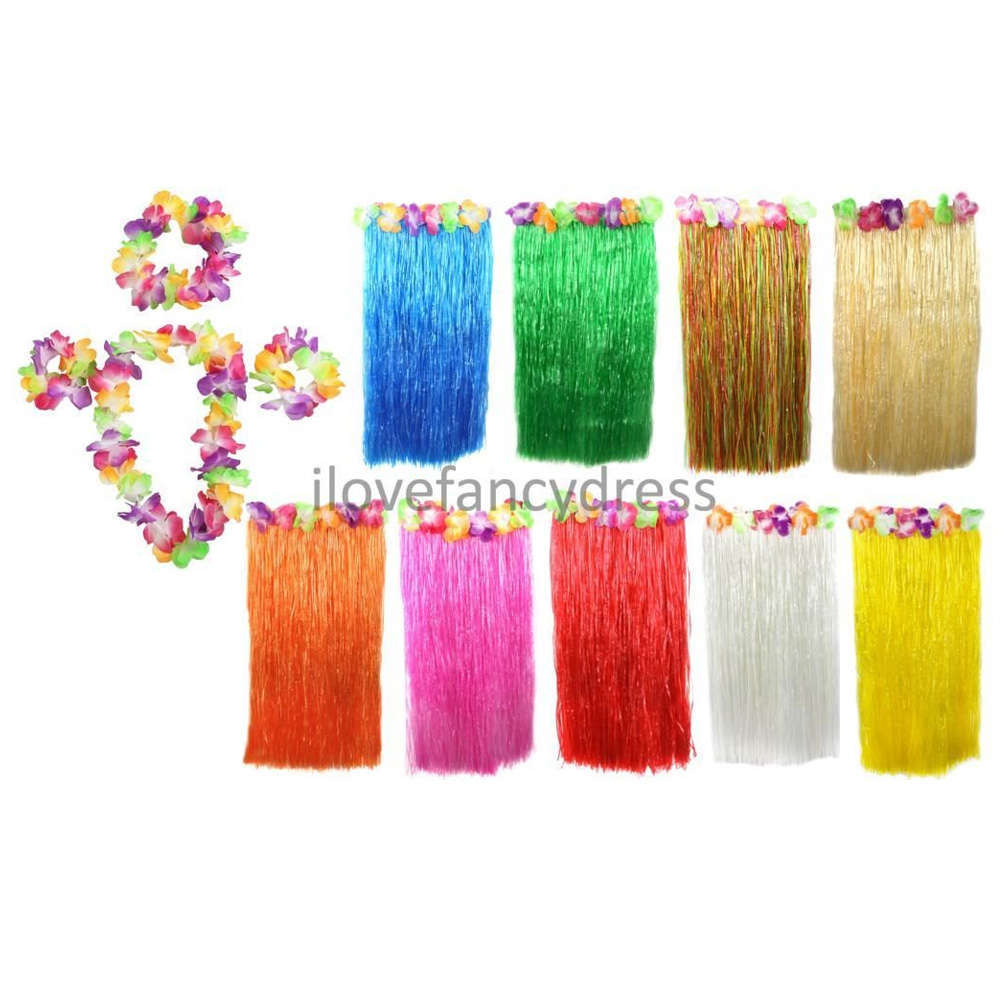 Hula Set - 80cm Skirt , Lei, Headband, Bracelet