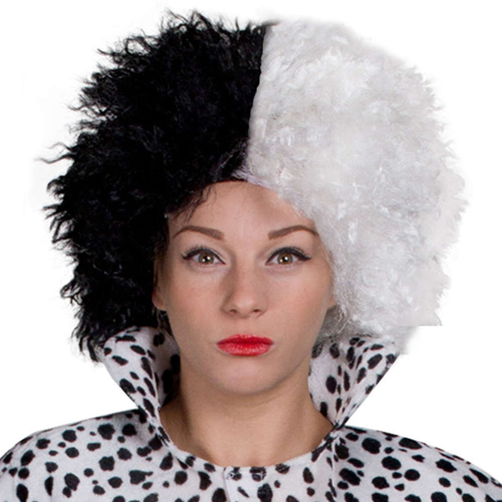 Curly Wig - Black & White