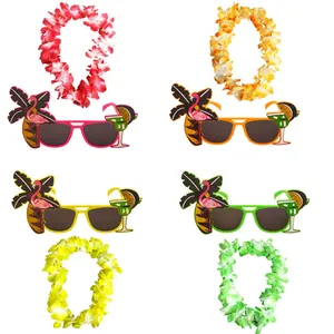 Tropical Flamingo Glasses + Lei