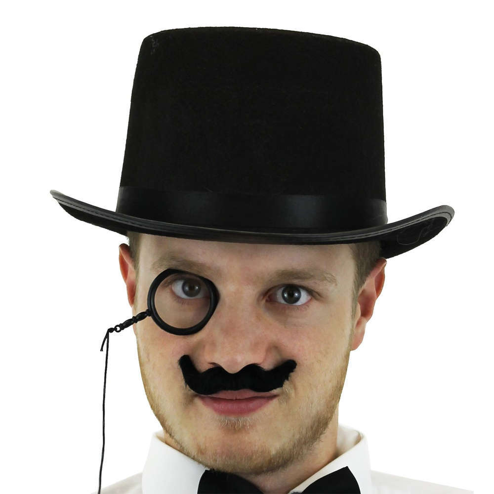 Rich Toff Set - Top Hat, Monocle and Moustache