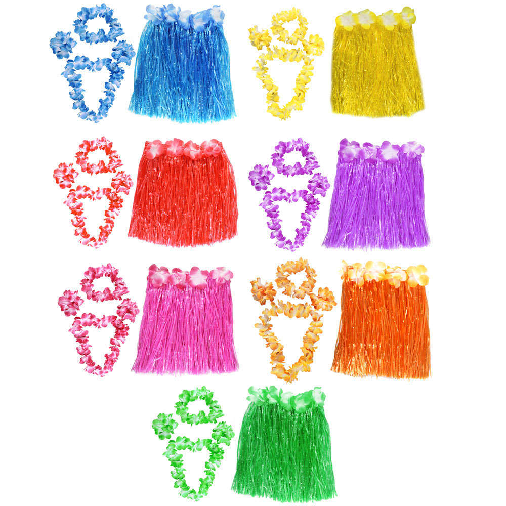 Hawaiian Lei Set + Matching Skirt