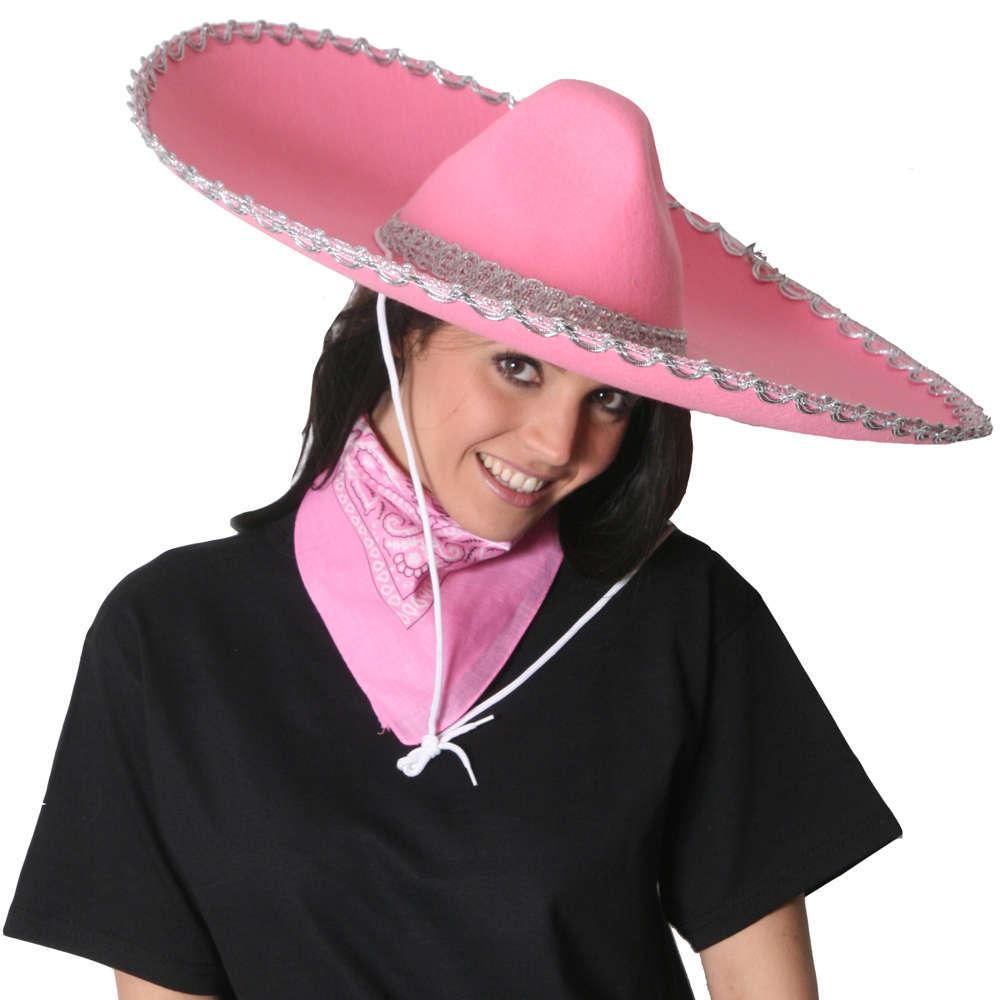 Pink Sombrero and Paisley Bandana