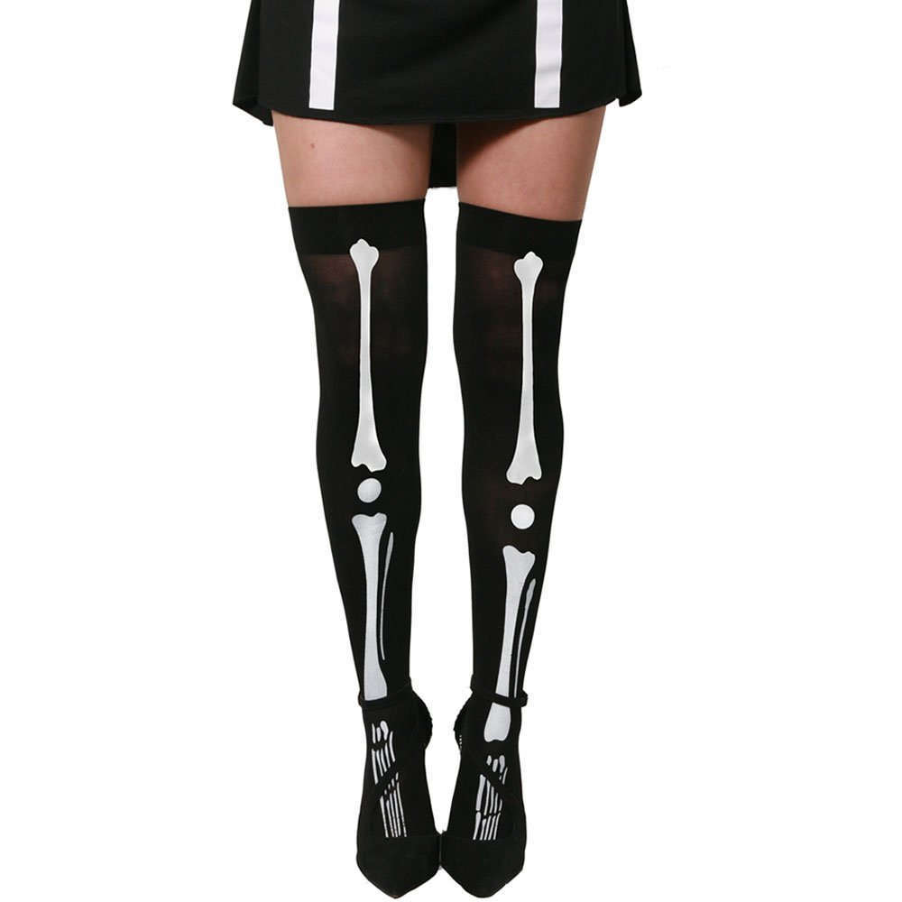 Skeleton Print Halloween Stockings