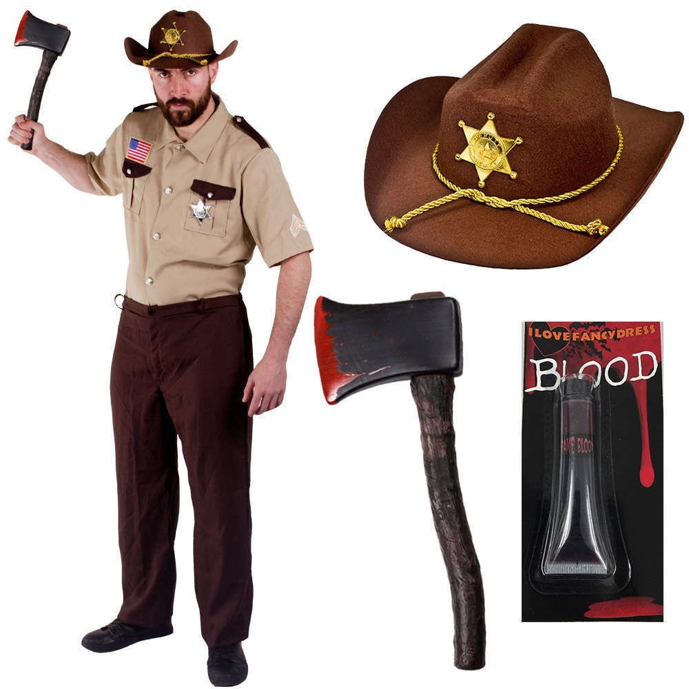 US Zombie Hunter Halloween Sheriff Costume