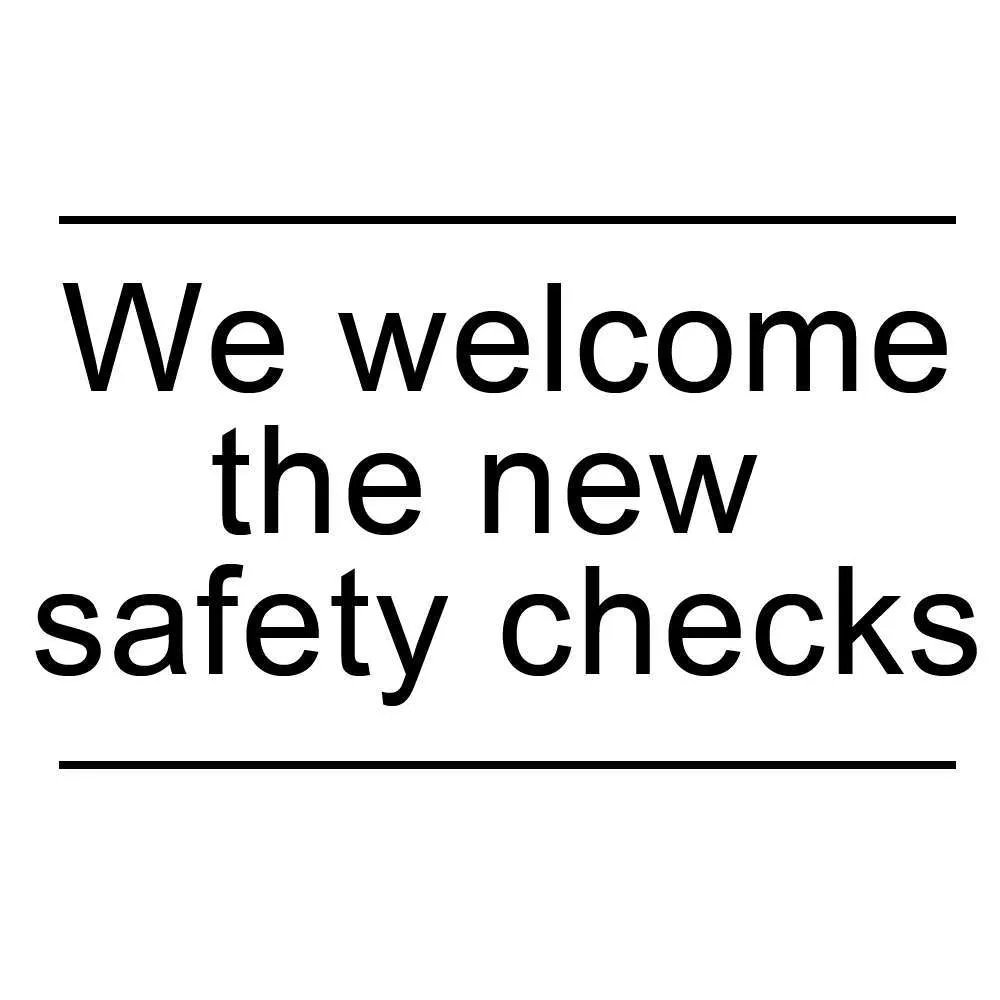 We welcome the new checks!