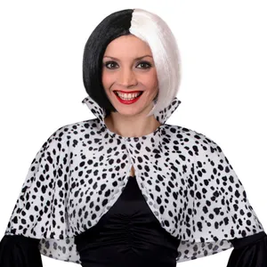 Ladies Dalmatian Cape + Bob Wig