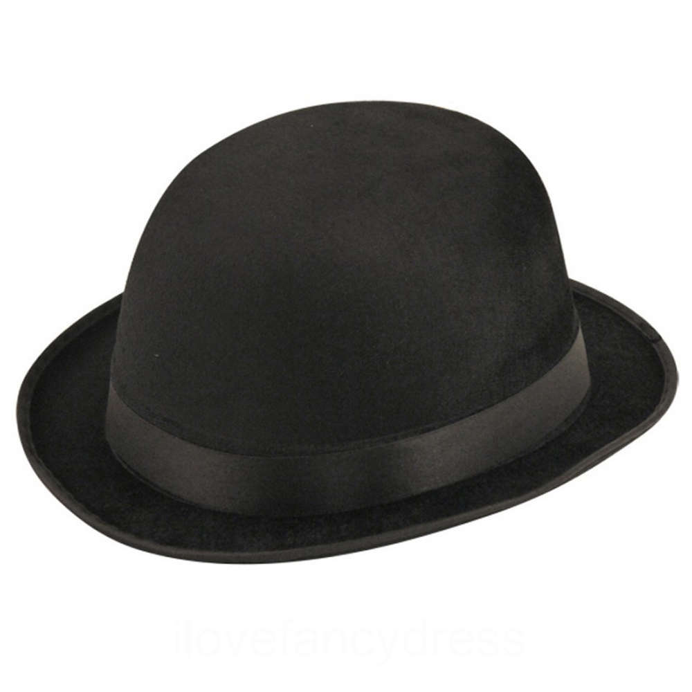 Black Felt Bowler Hat