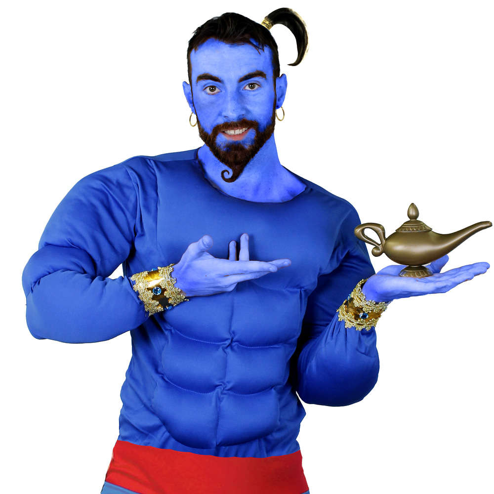 Mens Blue Genie Costume Set