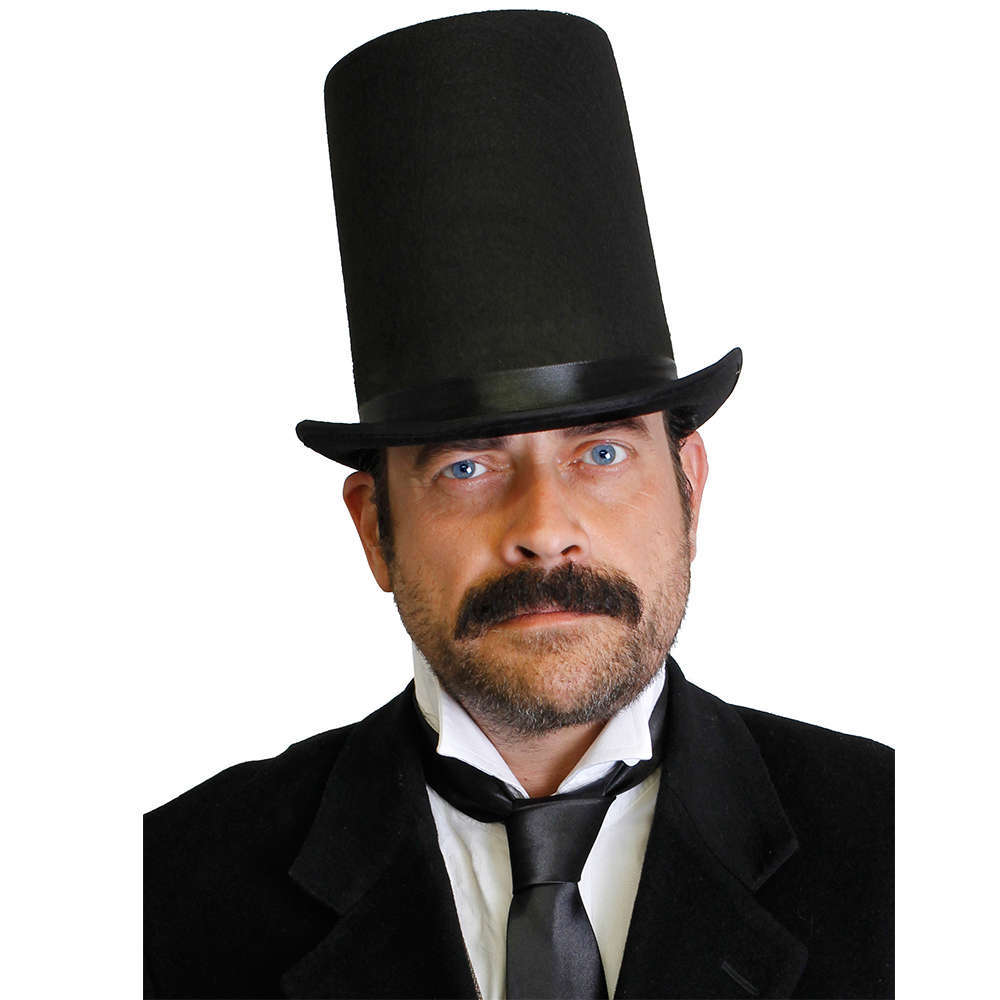 Tall Felt Victorian Stovepipe Hat