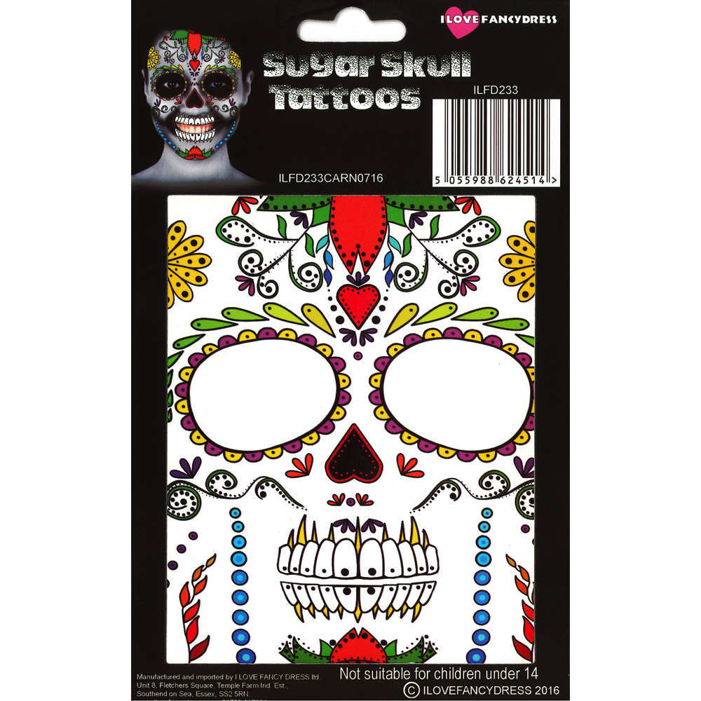 Sugar Skull Face Tattoo