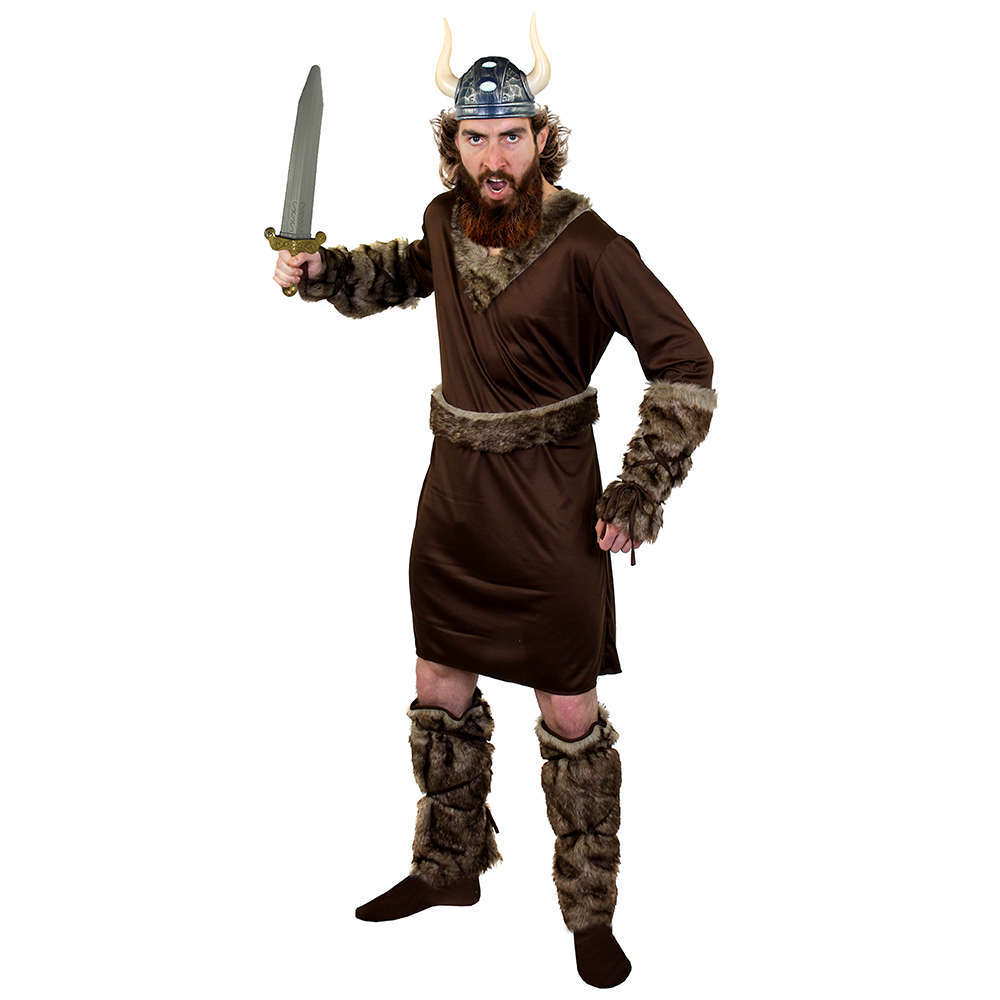 Adults Viking Costume with Viking Helmet + Sword