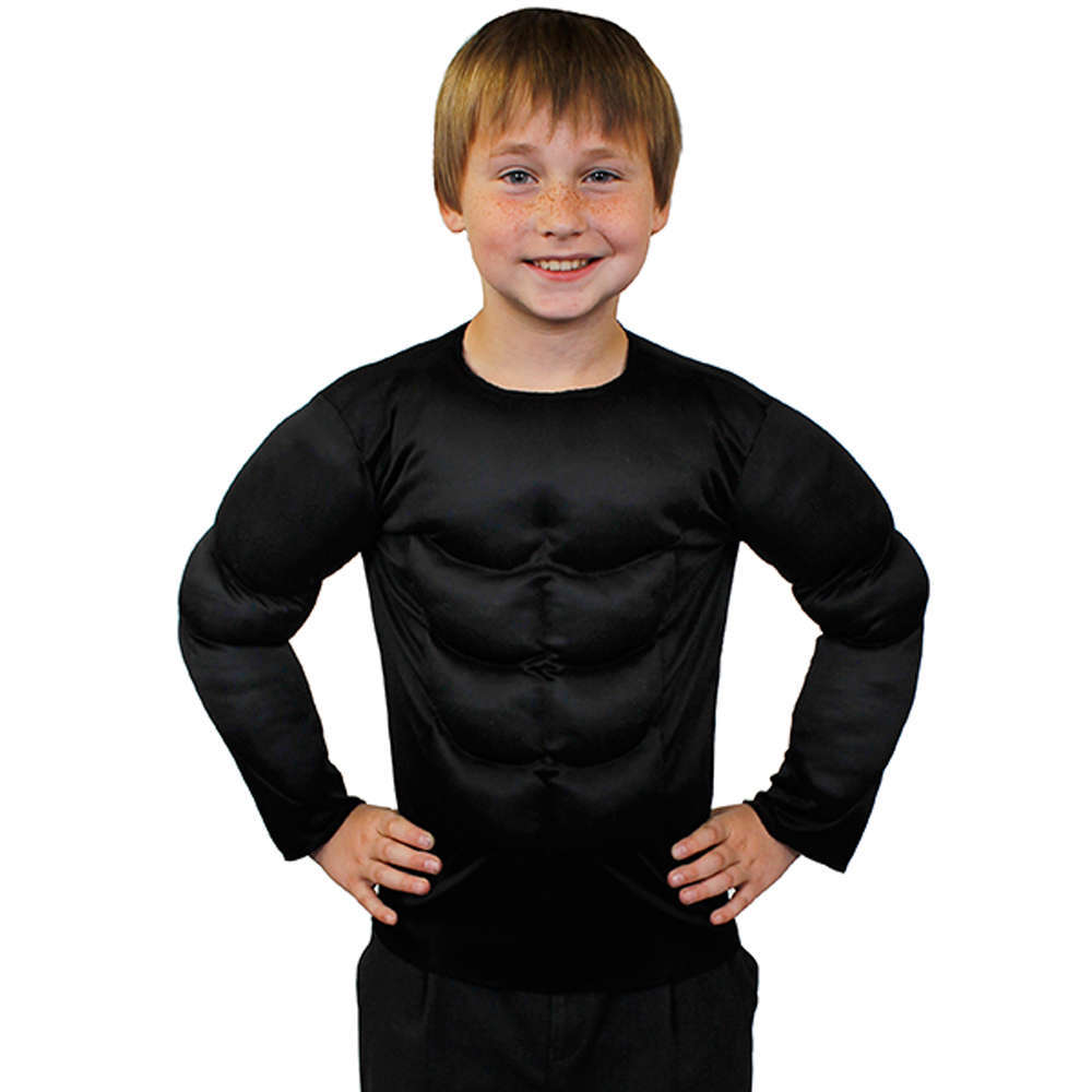 Childs Black Muscle Chest
