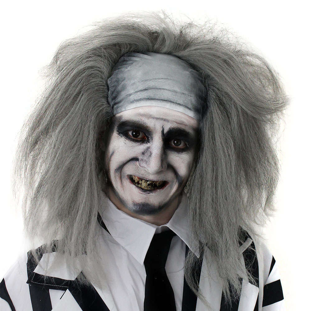 Crazy Ghost Wig and Face Paint