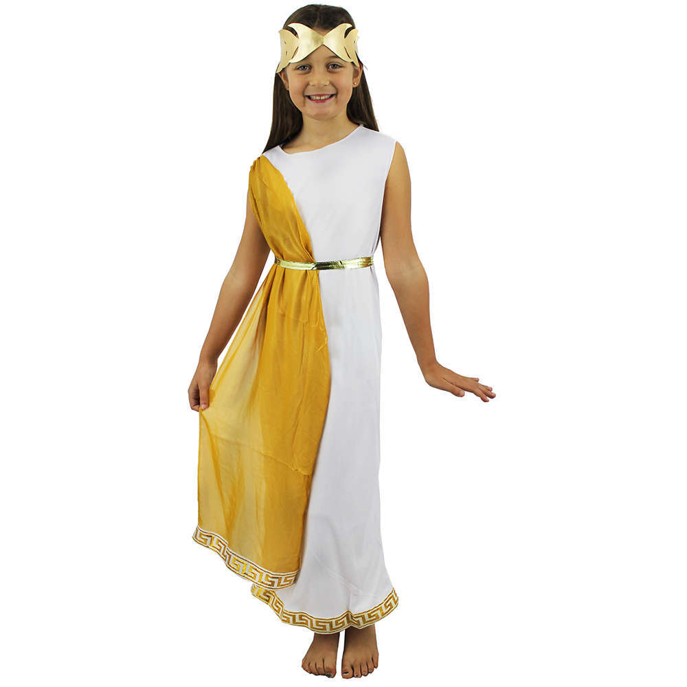 Girls Roman Goddess Toga Costume