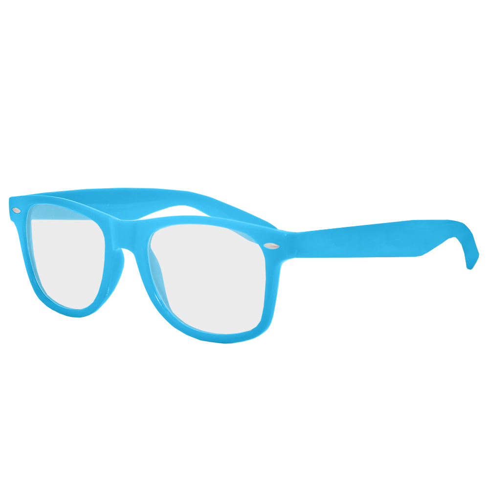Blue Geek Glasses with Lens