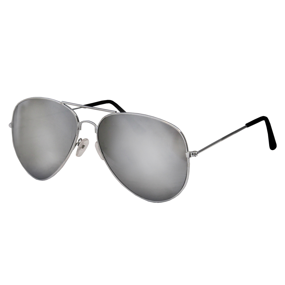 Silver Framed Aviator Glasses
