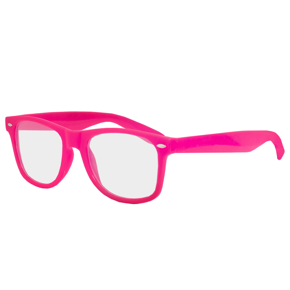 Pink Geek Glasses with Lens