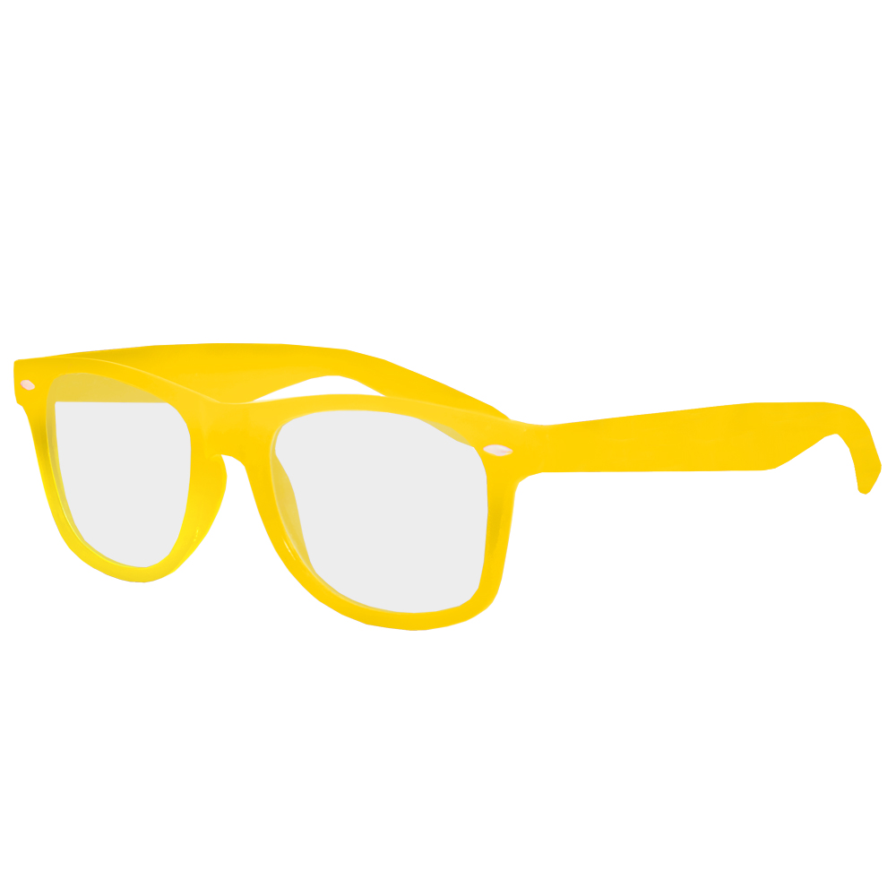 Yellow Geek Glasses with Lens