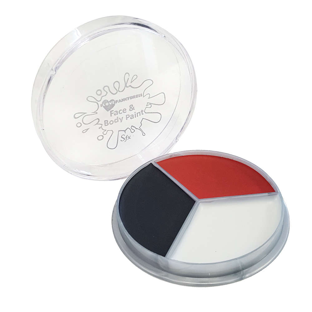 Red, White & Black Face Paint