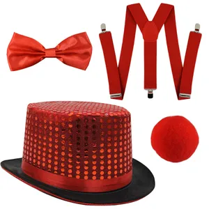 Red Nose Day Set - Sequin Top Hat