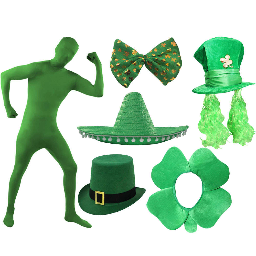 Green Skin Suit + Irish Accessory