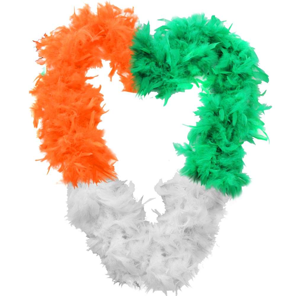Tri-colour Irish Feather Boa