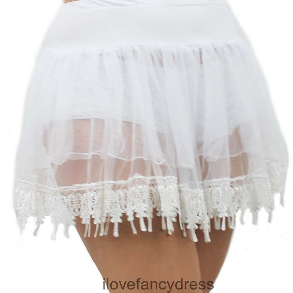 White Teardrop Lace Petticoat
