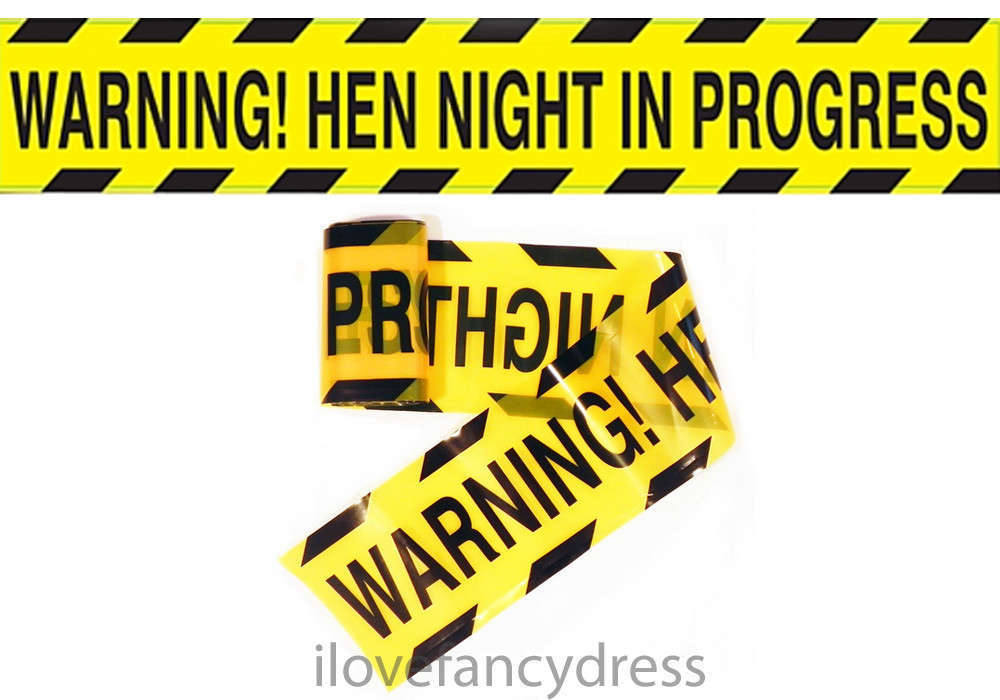 Hen Night Novelty Warning Tape - 13 Metres