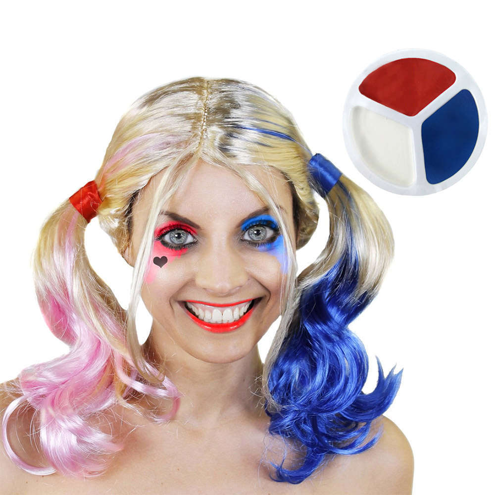 Clowns Assistant Accessory Set | 2 Pcs | Wig & Face Paint | I Love ...