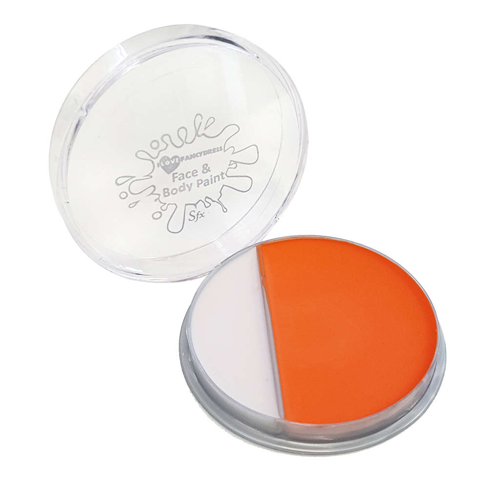 Orange & White Face Paint | I Love Fancy Dress